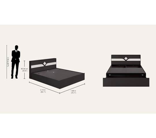 Astra King Bed – Modern Luxury Wooden Bed in Nepal Astra King Bed – Modern Luxury Wooden Bed in Nepal