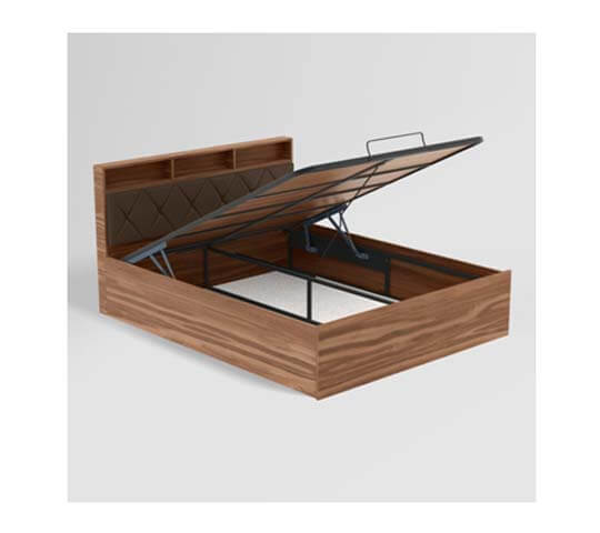 Lattice King Size Bed with Hydraulic Storage in Nepal