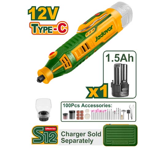 Jadever Cordless Grinder 12V - JDRY1M121 Jadever Cordless Grinder 12V - JDRY1M121