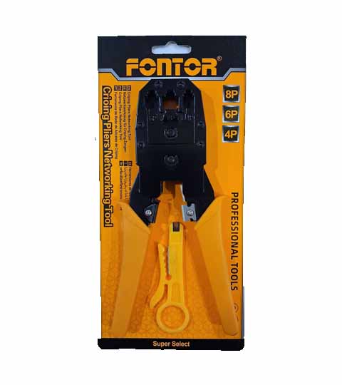 Fontor Pliers Crimping Tool 4P/6P/8P 180109 for RJ45 & RJ11 Connectors Fontor Pliers Crimping Tool 4P/6P/8P 180109 for RJ45 & RJ11 Connectors