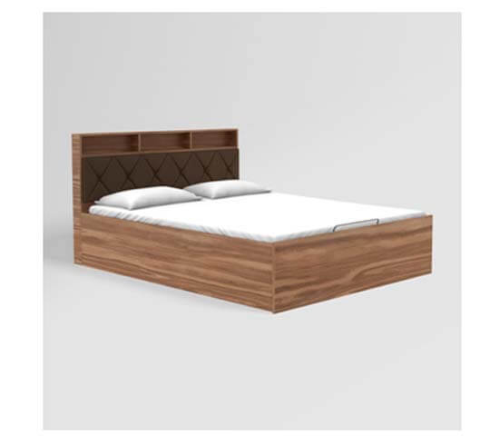 Lattice King Size Bed with Hydraulic Storage in Nepal